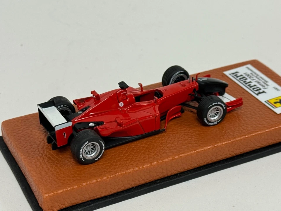1/43 Ferrari F2001 de 2001 GP de Italia de M. Schumacher Base de cuero JPN235 Foto 3 de 4