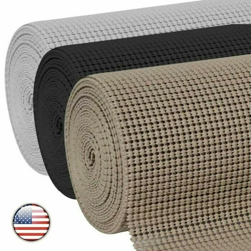US Anti Non Slip Drawer Mat Shelf Liner Cabinet Storage Rubber Kitchen 20*120in