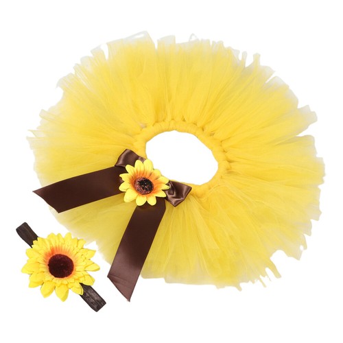 1 Set Baby Girl Summer Dress Adorable Toddler Outfit With Exquisite Headband - Picture 5 of 12