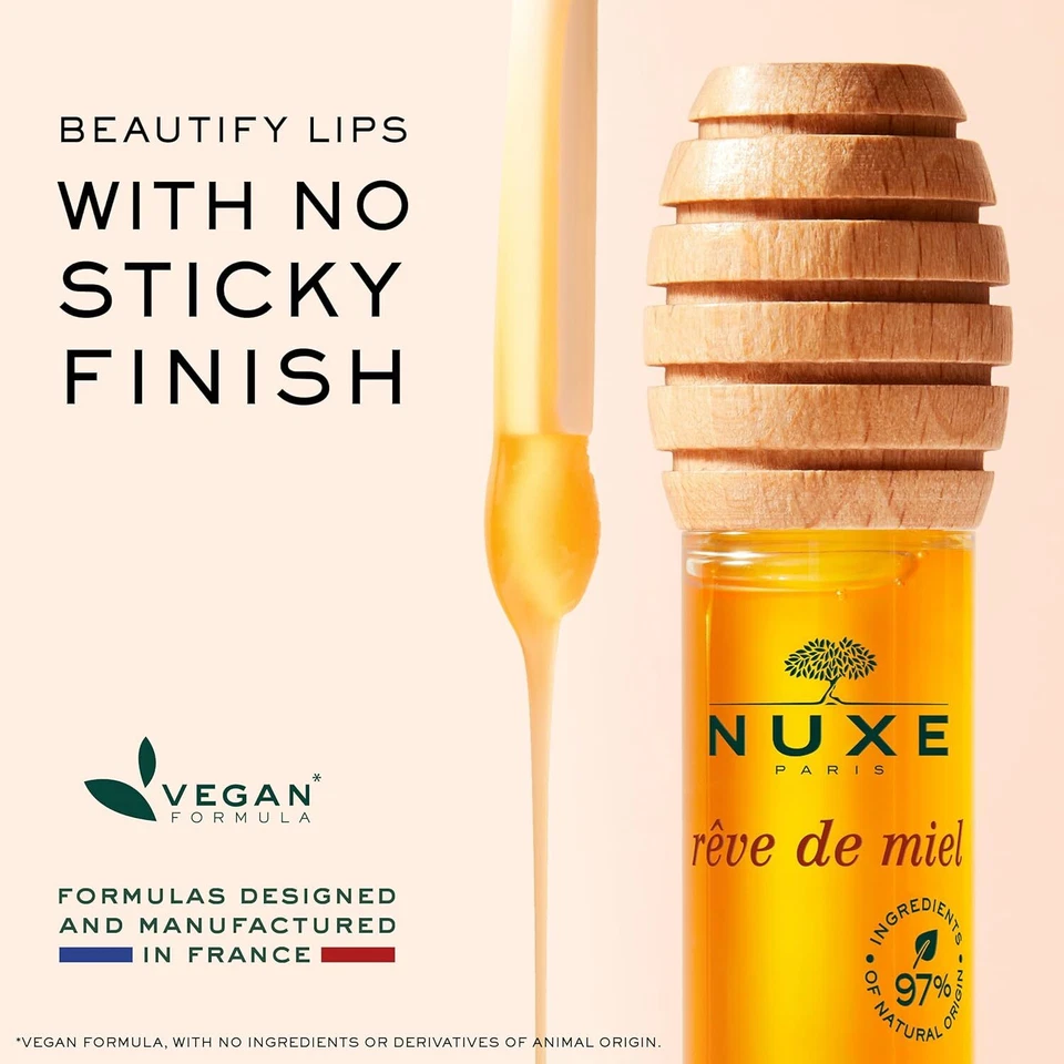 Aceite Labial Miel NUXE Rêve de Miel - Brillo Acabado Ultra Brillante con Vitamina E, Miel Foto 2 de 2