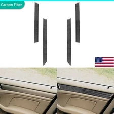 4Pcs Real Carbon Fiber Interior Door Panel Cover For BMW 3 Series M3 E46 1998-05