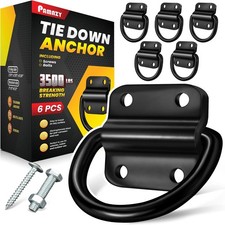 6pcs Heavy Duty Steel D Rings Tie Down Anchors Ultra Durable 3500 Pound Breaking 6pcs Heavy Duty Steel D Rings Tie Down Anchors Ultra Durable 3500 Pound Breaking