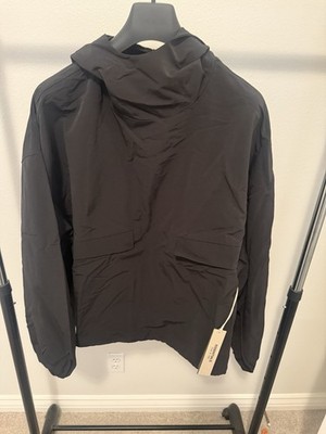 ESSENTIALS FEAR OF GOD Nylon/Viscose  Black Hooded Pullover Anorak New with tags