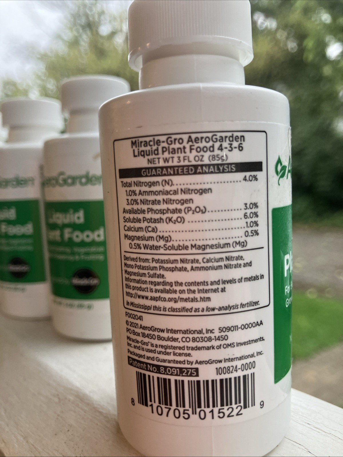 5 BOTTLES Miracle Grow AeroGarden Liquid Plant Food 3 Oz.  New Sealed