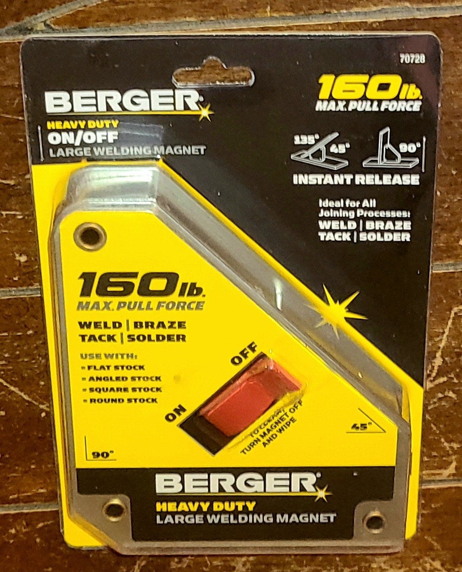 Berger Heavy Duty On/Off Large Welding Magnet - Item #70728
