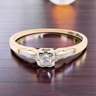 ESTATE VINTAGE SOLID 14K YELLOW & WHITE GOLD NATURAL DIAMOND RING SIZE 6.5 #8002 — photo 1