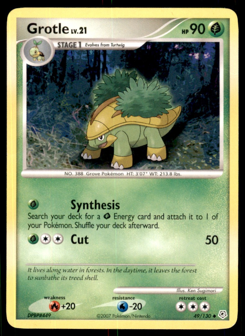 2007 Pokemon Diamond and Pearl Grotle Uncommon #49/130