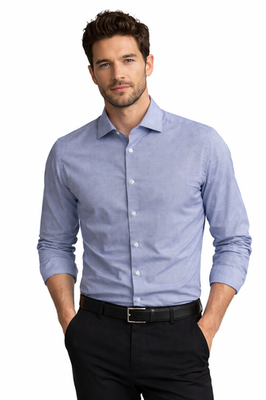 Michael Kors Mens Dress Shirt New M 15.5 32/33 Navy Blue Button Up Regular  Fit | eBay