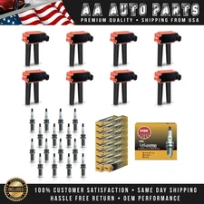 8 Energy Ignition Coil & 16 NGK Platinum Spark Plug for Dodge Ram Chrysler Jeep
