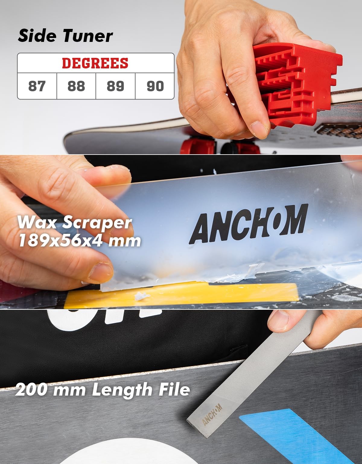 Ski Snowboard Tuning Kit, Complete Ski Snowboard Waxing Kit with Waxing Iron,...