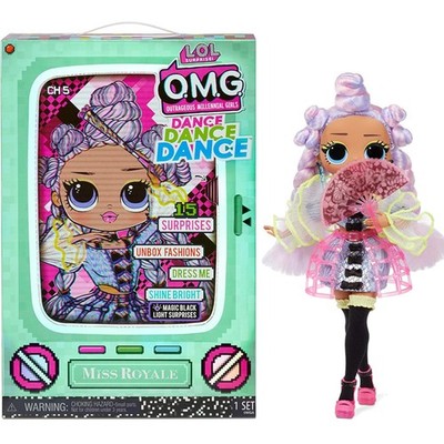 OMG Dance Miss Royale Fashion Doll with 15 Surprises Including Magic Black Li...