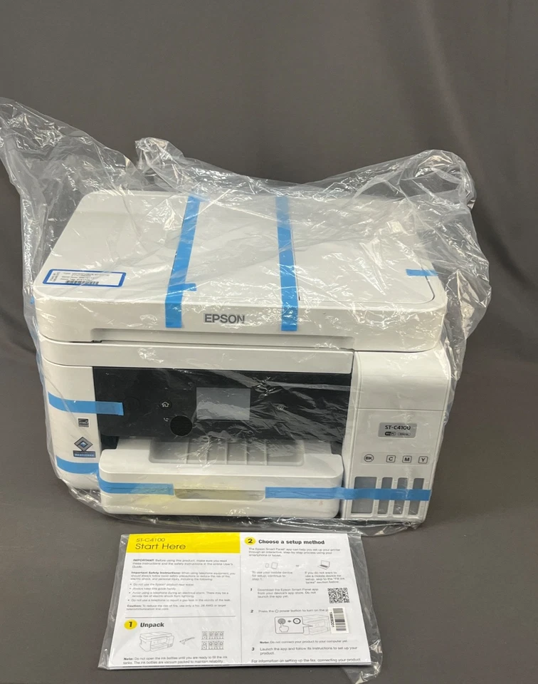 New Epson Workforce ST-C4100 Wireless Inkjet Multifunction Printer in Box + Ink - Image 2 of 4