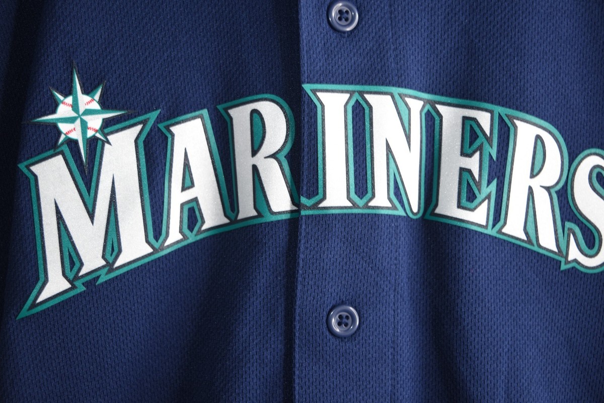 Seattle Mariners Navy Blue Blank Majestic Cool Base Jersey Size