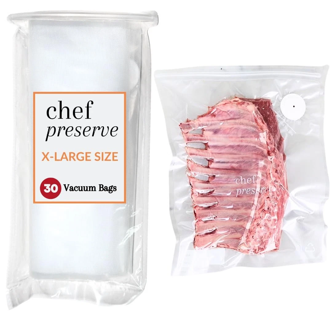 Chef Preserve Reusable Bags Only - 30 X-Large (12x20 in), Transparent