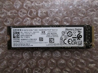 (LOW HOURS) WD 1TB Western Digital PC SN730 NVMe PCIe M.2 SSD SDBPNTY-1T00