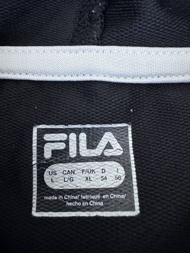 Fila Felpa con Cappuccio Coulisse Uomo L Performance Pullover Felpa Nero - Foto 4 di 9