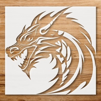 Majestic Dragon Clip Art Stencil for Creative Projects - StencilAir