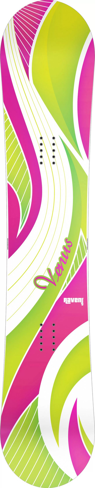 Snowboard Venus Rose RAVEN avec noyau bois dynamique pour des virages fluides