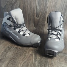Salomon Siam 5 Nordic Cross Country Ski Boots Women EU 38 US 6.5 SNS Profil Gray