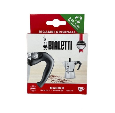 BIALETTI Ersatzgriff schwarz für Mokka Express 3/4 Tassen mit Stahlbolzen