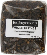 JustIngredients Essentials Cloves 100g, Whole Cloves for Tea, Water and Creatin