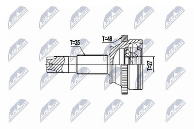 Original NTY Gelenksatz Antriebswelle NPZ-PL-049 für Opel