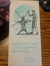 Vintage 1969 Engraved and Lithographed Printings Bureau of Engraving DC Brochure