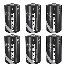 6x Duracell D Size Industrial Procell Alkaline Batteries LR20 MN1300 D Cell