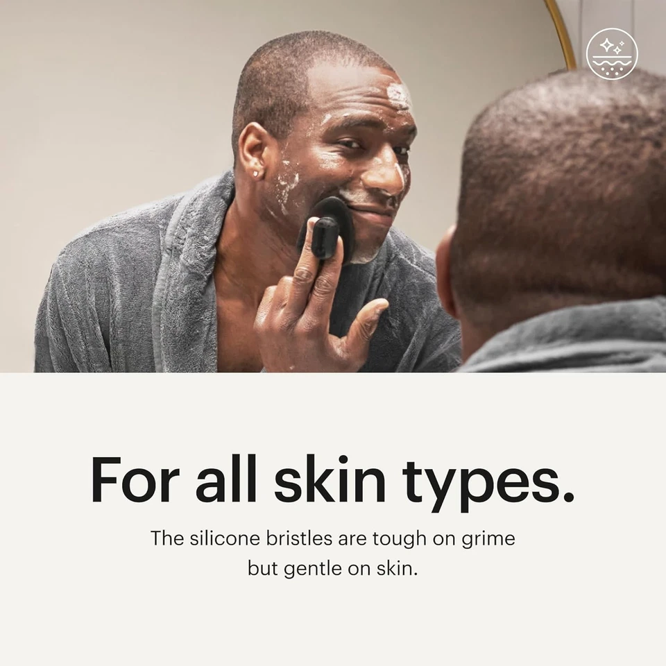 The Face Buffer - Limpiador facial de silicona para hombre para nutrir, limpiar profundamente y E Foto 2 de 4