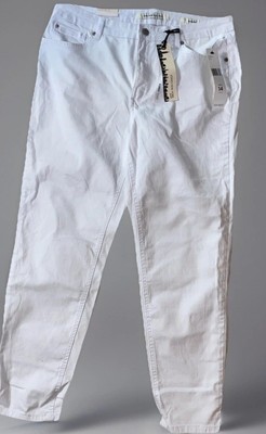 Jones New York Womens Jeans Secret Slimming White Ankle Size 14W Capsule