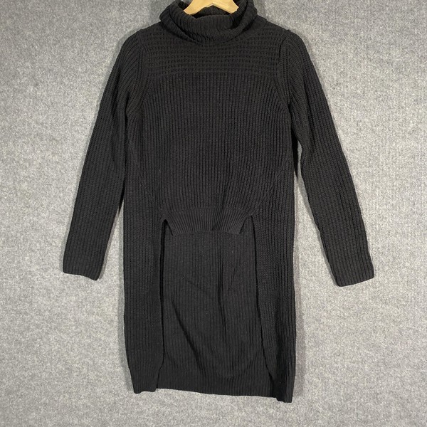 Evie Jumper Womens S/M Black Knit Turtleneck Long Sleeve Tunic Winter Pullover
