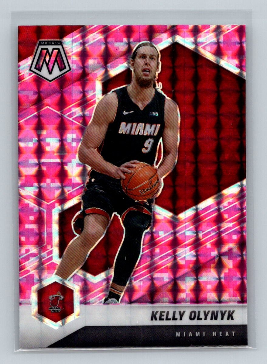 Kelly Olynyk 2020-21 Panini Mosaic Pink Camo Mosaic #193 Miami Heat