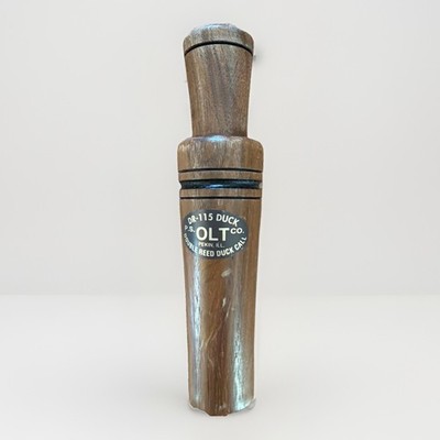 P.S. Co DR 115 Duck Call OLT Double Reed Wood Pekin Illinois Wooden 6''