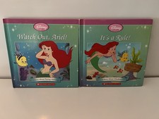 Disney Vintage The Little Mermaid Watch Out Ariel  It's a Rule Lot of 2 Books