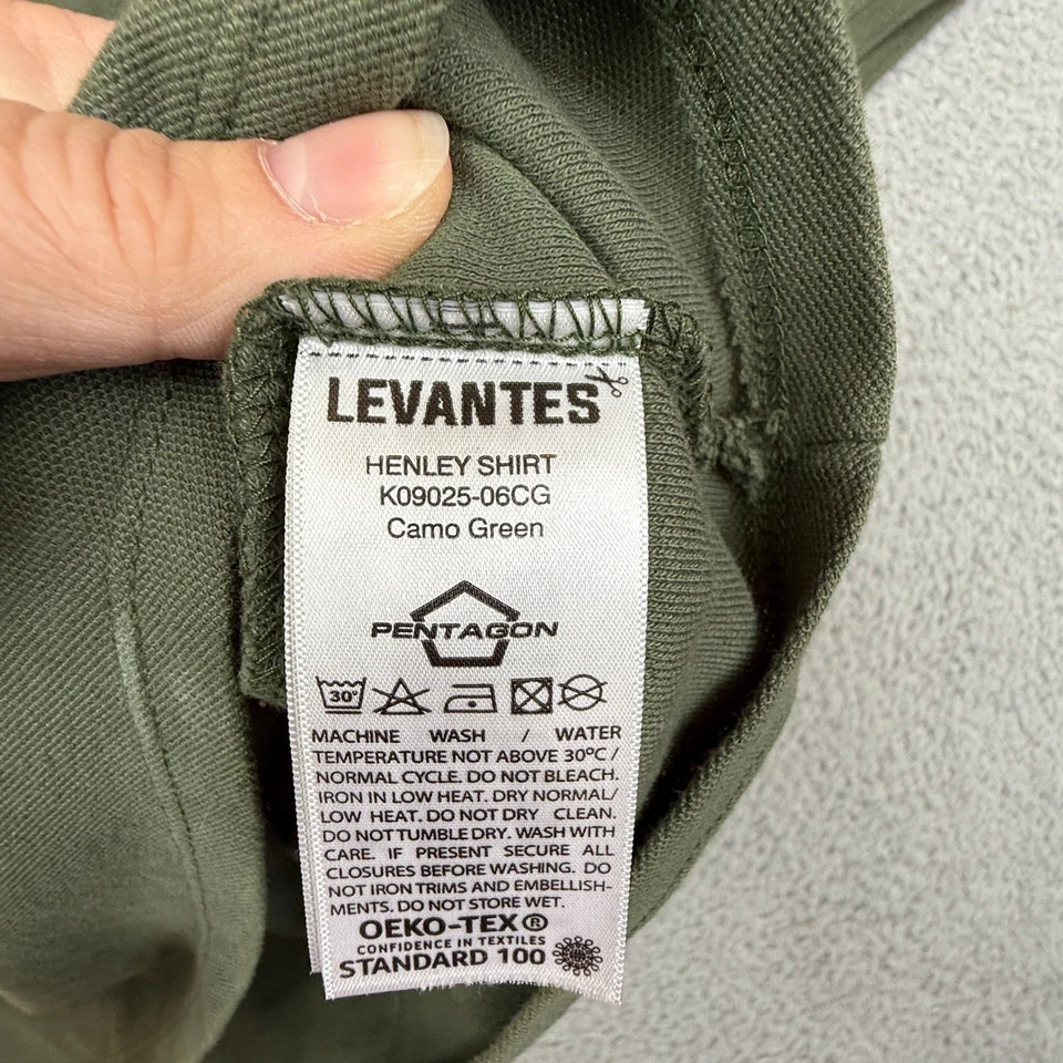 Camisa Pentágono Levantes Henley Para Hombres XS Camuflada Verde Manga Corta Informal Top Foto 4 de 4