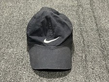 Nike Strapback Hat Youth Size 4-7 Black Adjustable Swoosh Logo Solid