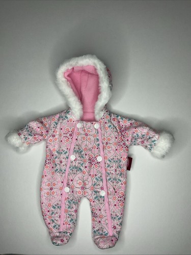 Gotz 14” Doll Winter Snow Suit with 6 Snaps. “fur” Lined Old And Sleeves - Picture 1 of 4
