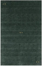 Handmade Dark Green Gabbeh Modern Rug Tribal Style Kids Room Floor Carpet 6X9 ft