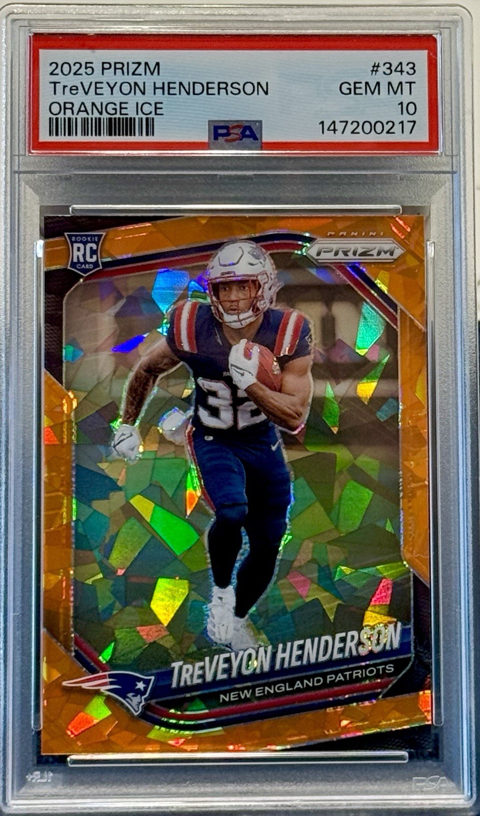TreVeyon Henderson Panini Prizm #343 Orange Ice