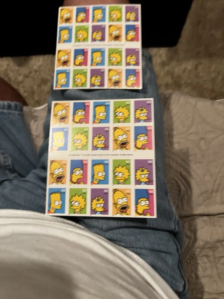 The Simpsons Collectible Stamps Sheet - Image 2 of 4