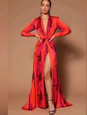 Fashion Nova Gabriella Long Sleeve Maxi Dress Size Large NWT 