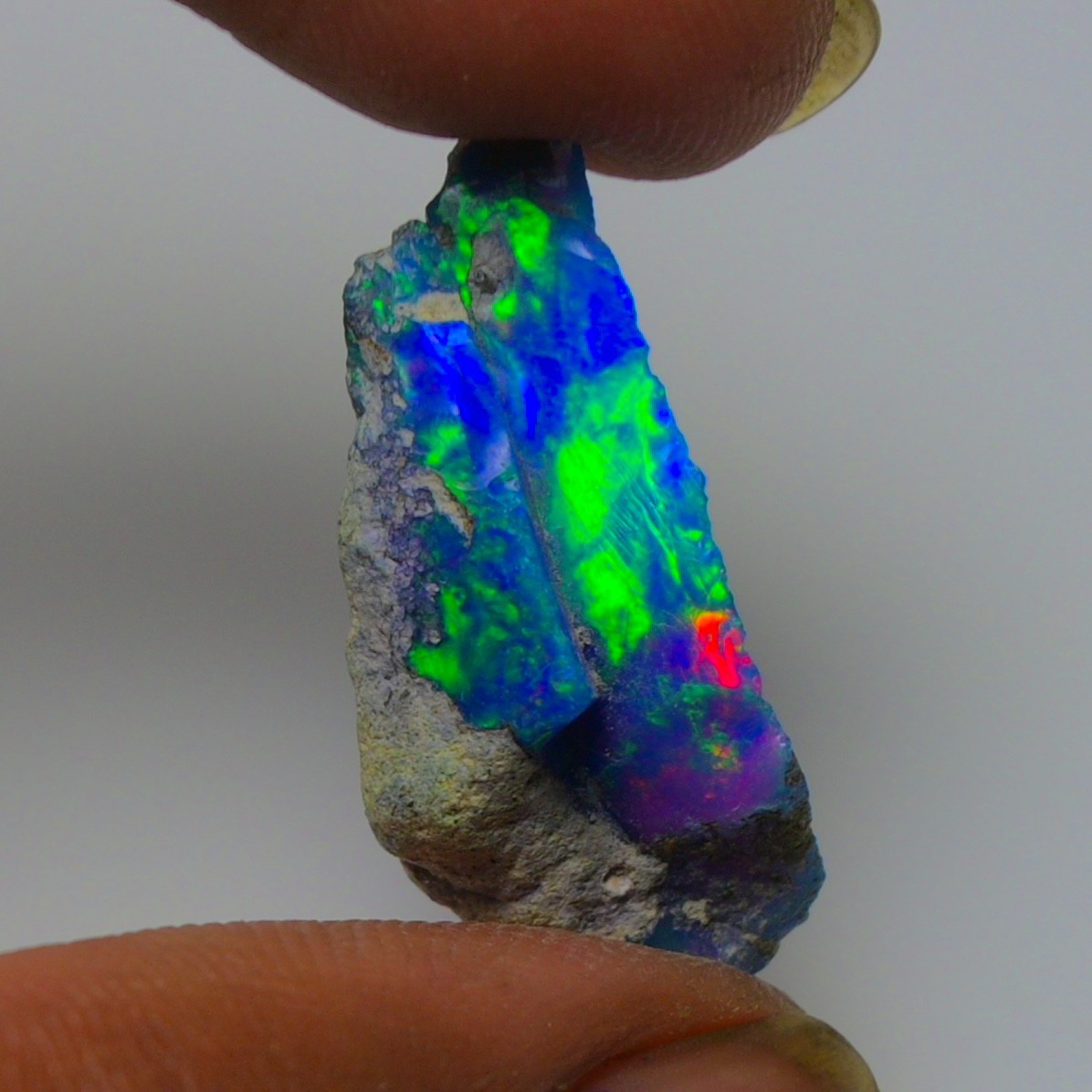 Blue Opal Rough 8.00  Carats, Smoked Ethiopian Welo Opal Rough, Fire Opal Rough