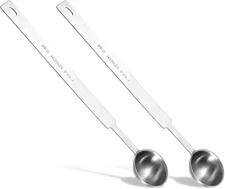 2 Pcs Teaspoons Measuring Spoon, 5 Gram Scoop, Stainless Steel Measuring Spoo...