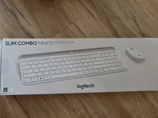 Logitech - MK470 Full-size Wireless Scissor Keyboard and Mouse Bundle- Off-White