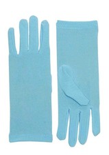 Short Light Blue Adult Female Costume Dress Gloves One Size