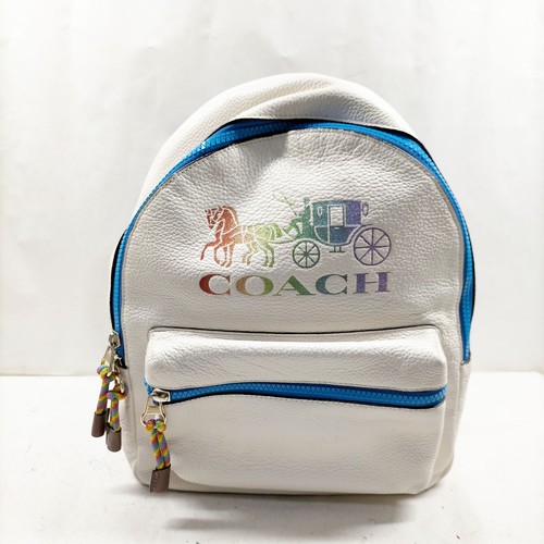 NO TARIFF COACH BackPack Bag White Leather 4485382 | eBay