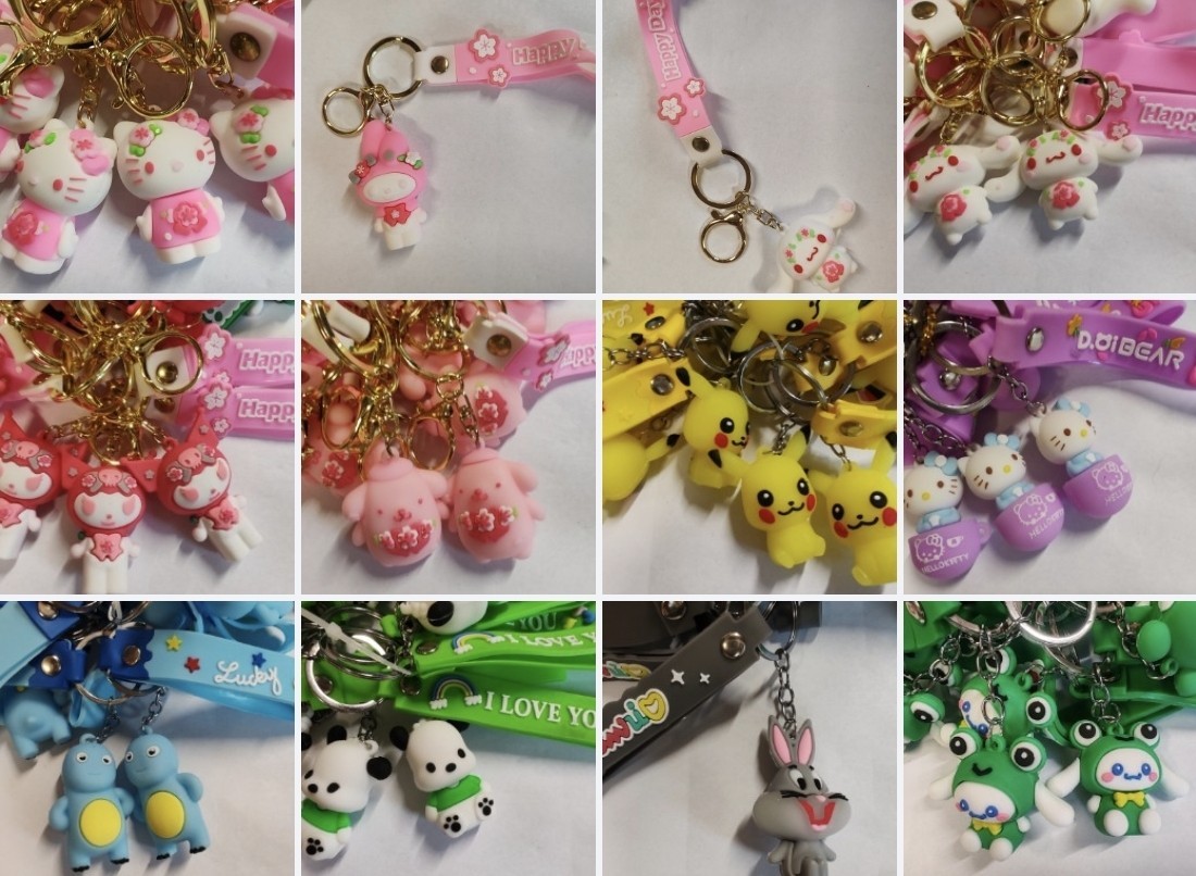 Wholesale Cute Character Keyrings Joblot 5 10 20 50 100 Party Bag Favours Charm image 4
