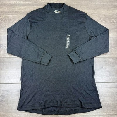 New National Safety Apparel Black Ice FR Mock Neck Long Sleeve Base Layer Shirt