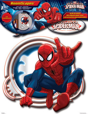 REFLECTING SPIDERMAN MIRRORED wall stickers 3 lightweight acrylic mirror decals