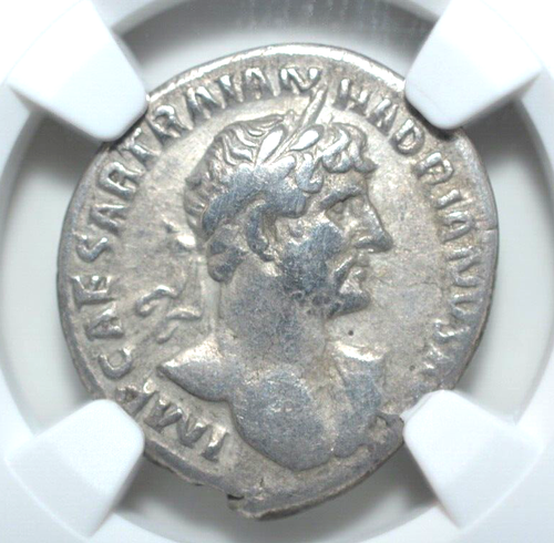 HADRIAN, AD 117-138, AR DENARIUS, NGC CERTIFIED,----130--- - 第 1/5 張圖片